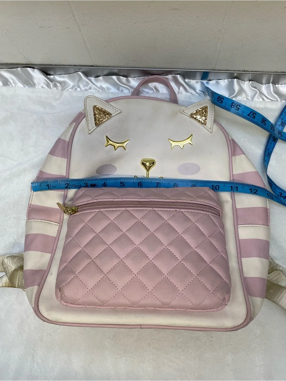 Luv Betsey Johnson Pink White Cat Backpack